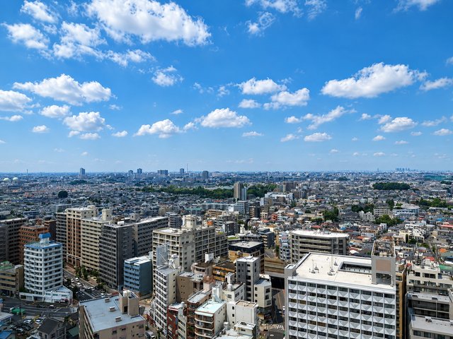 練馬の街並みの眺望